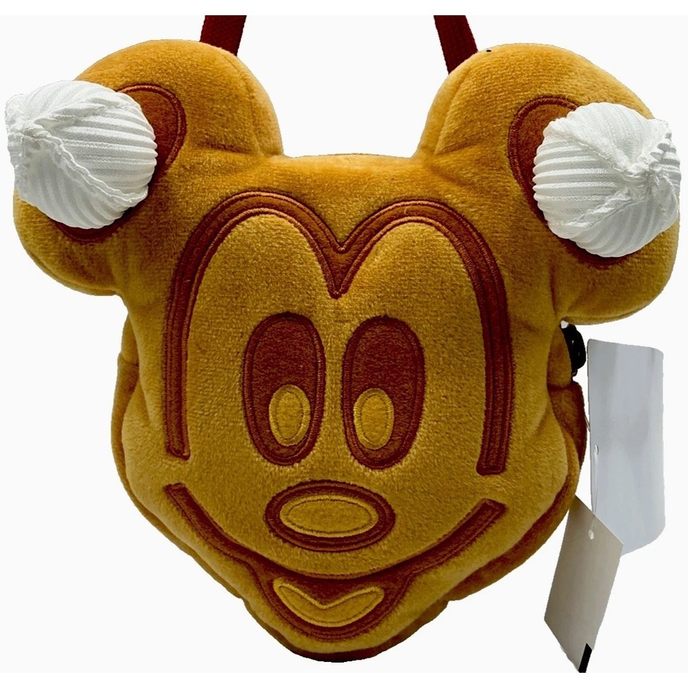 Tokyo Disney Resort Mickey Waffle Crossbody Bag Mini Tan New Japan Exclusive